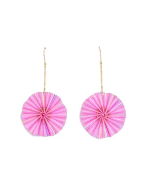 bloom earrings - iridescent pink