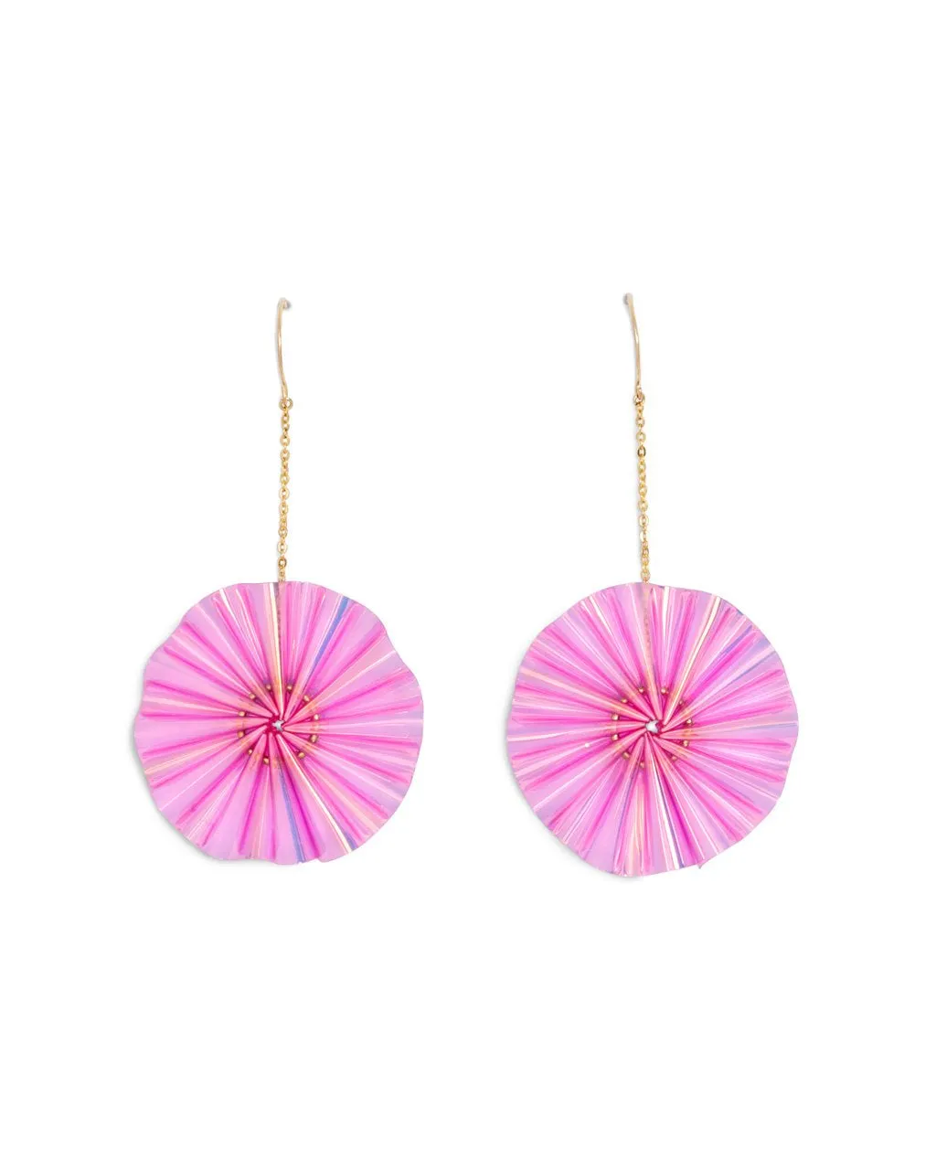 bloom earrings - iridescent pink