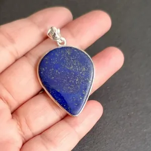 Bold Heart Lapis Lazuli 925 Sterling Silver Pendant, LLP9