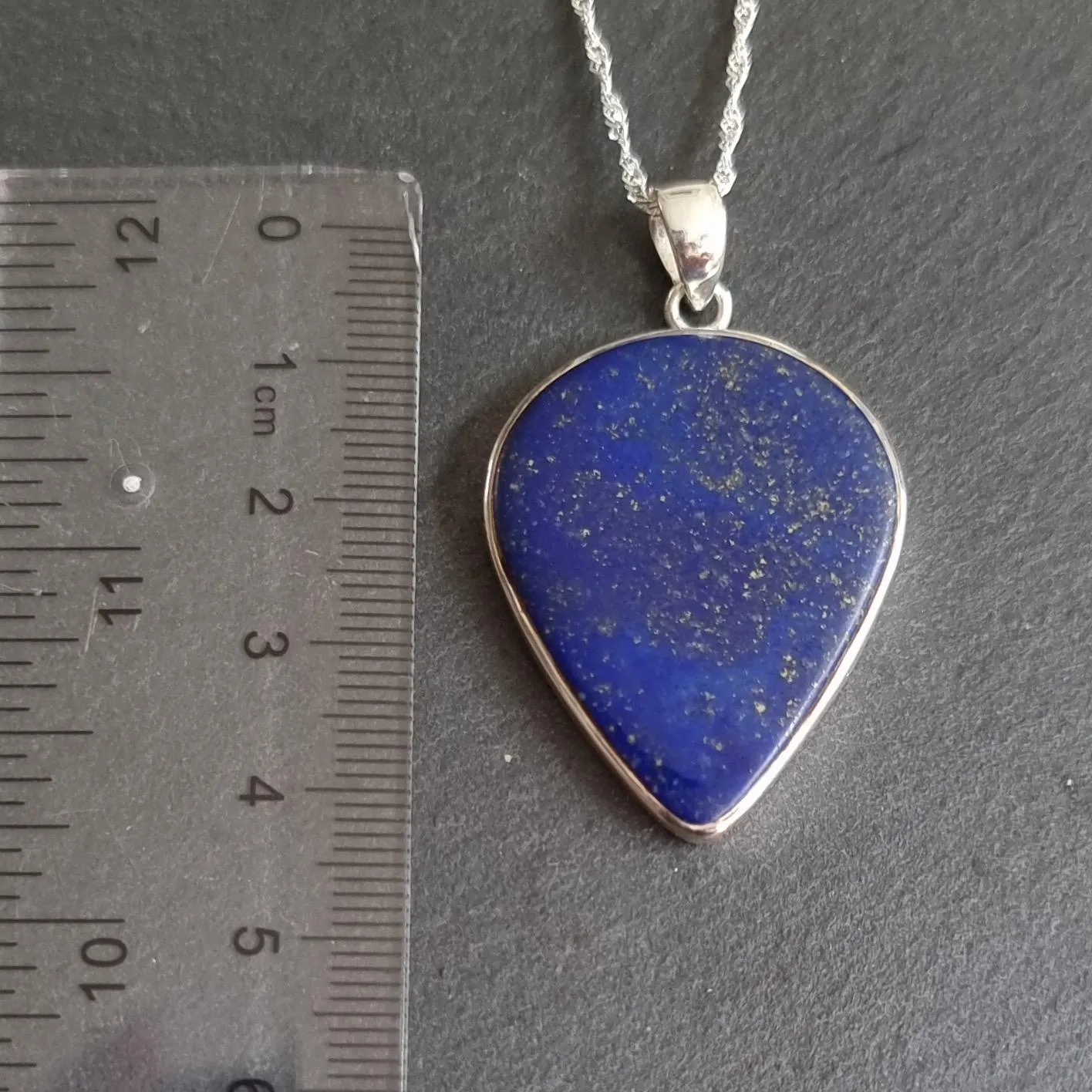Bold Heart Lapis Lazuli 925 Sterling Silver Pendant, LLP9