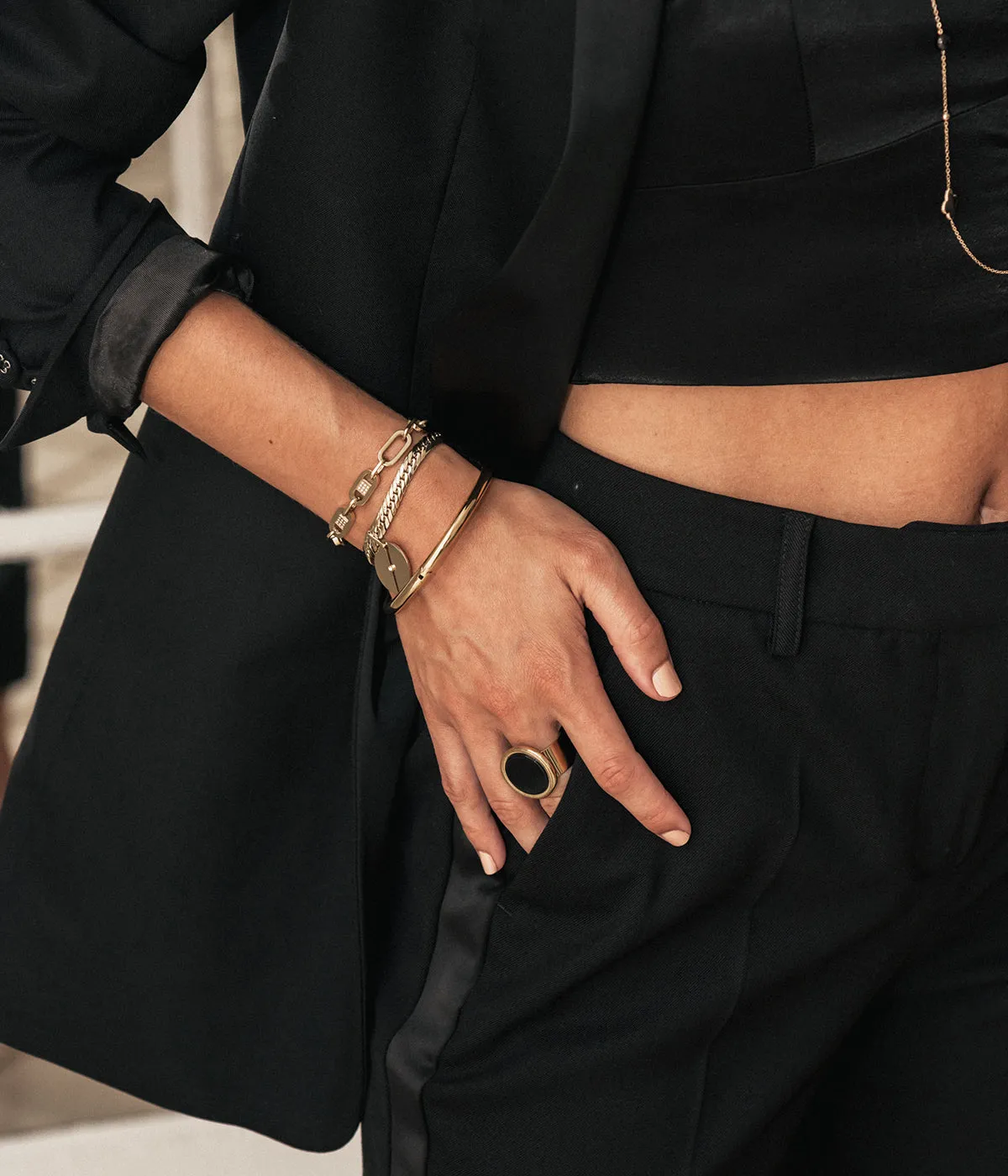 Bracelet Délia (Acier doré)