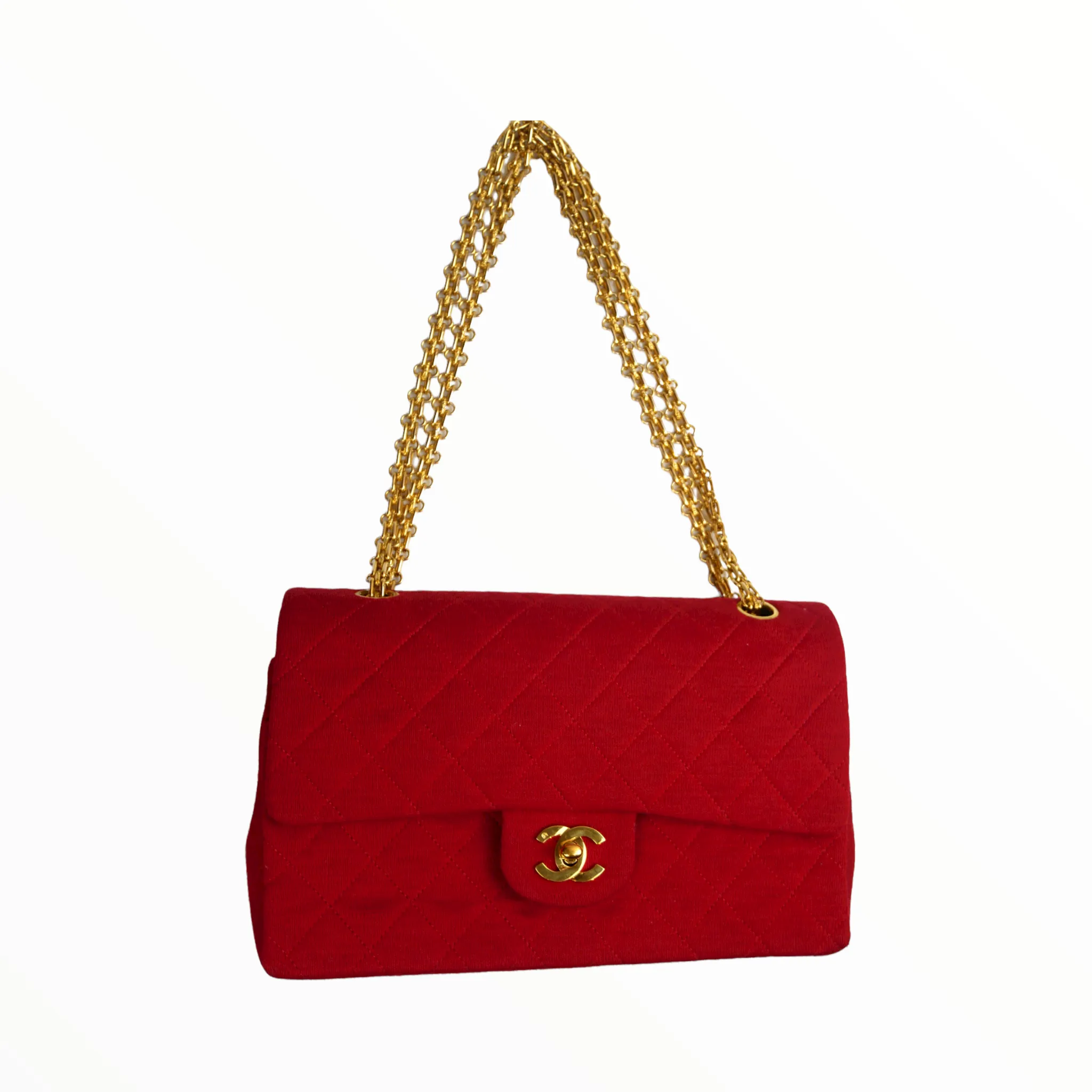 Chanel Timeless bag in red jersey - 2016