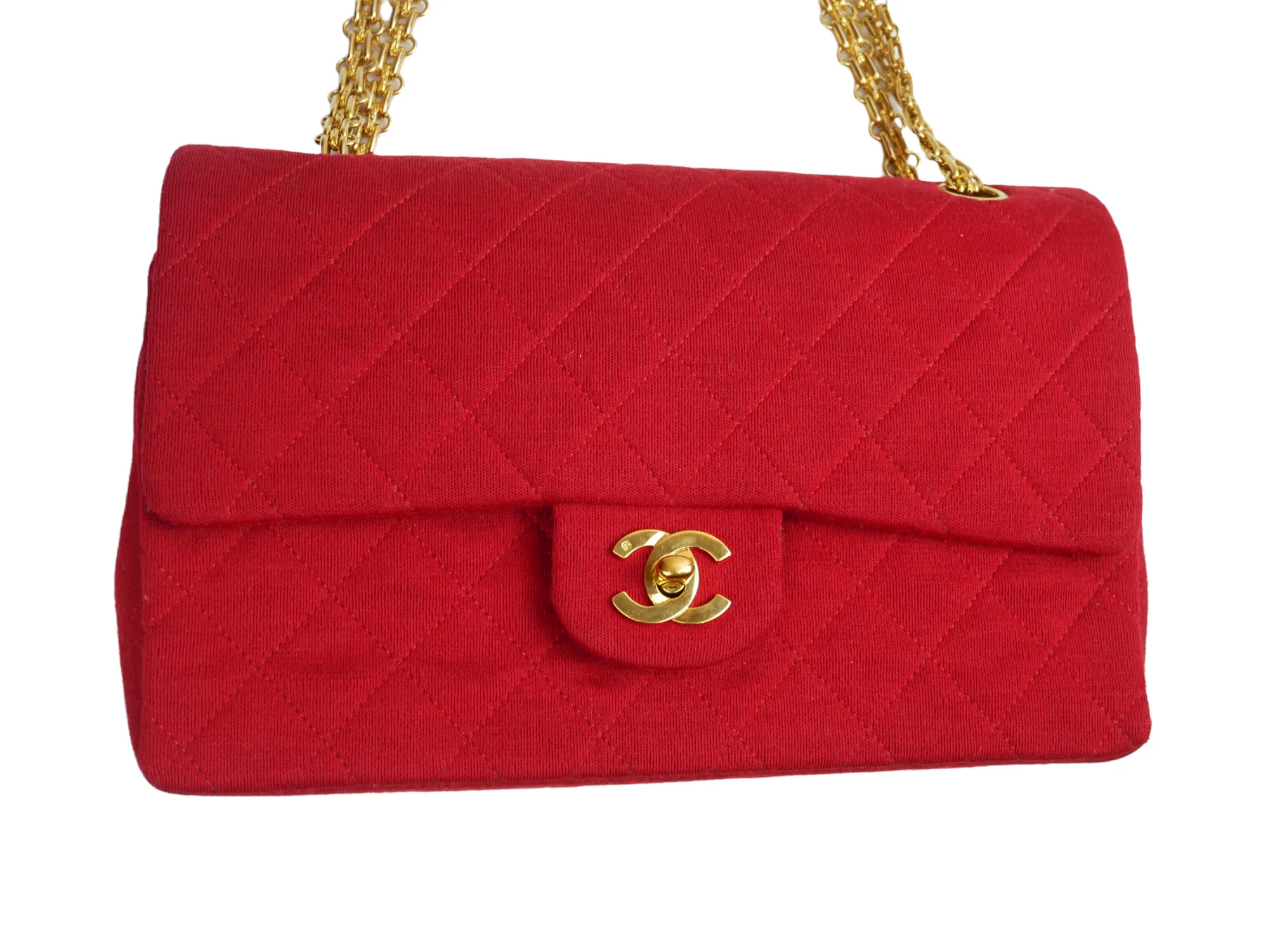 Chanel Timeless bag in red jersey - 2016