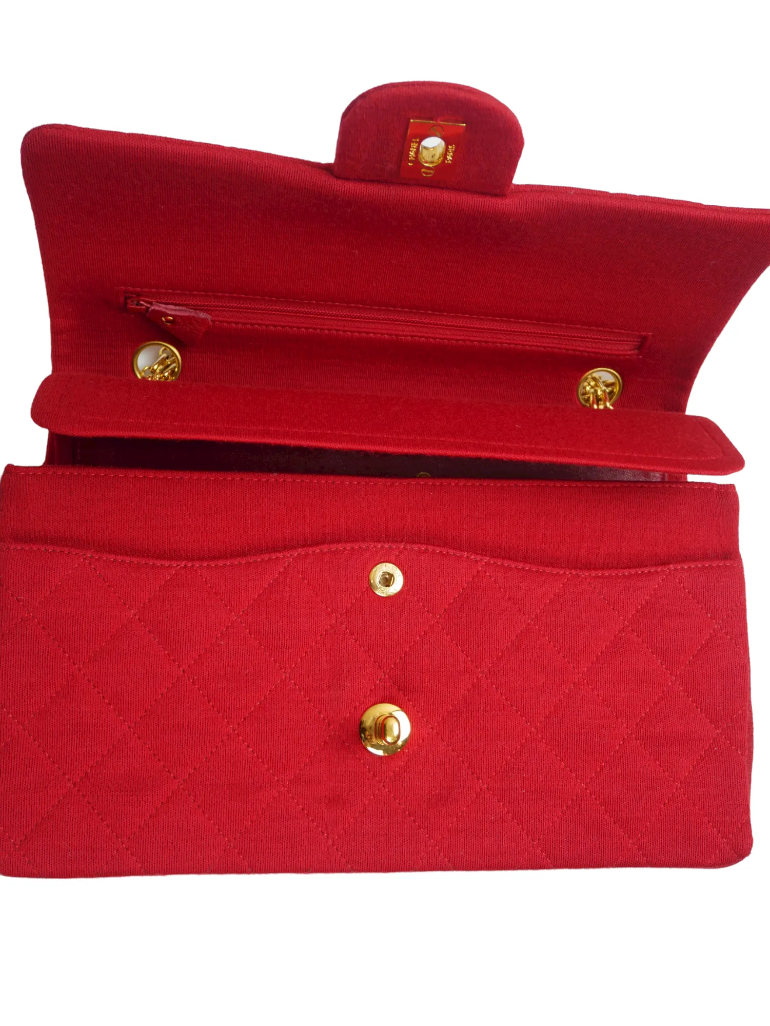 Chanel Timeless bag in red jersey - 2016