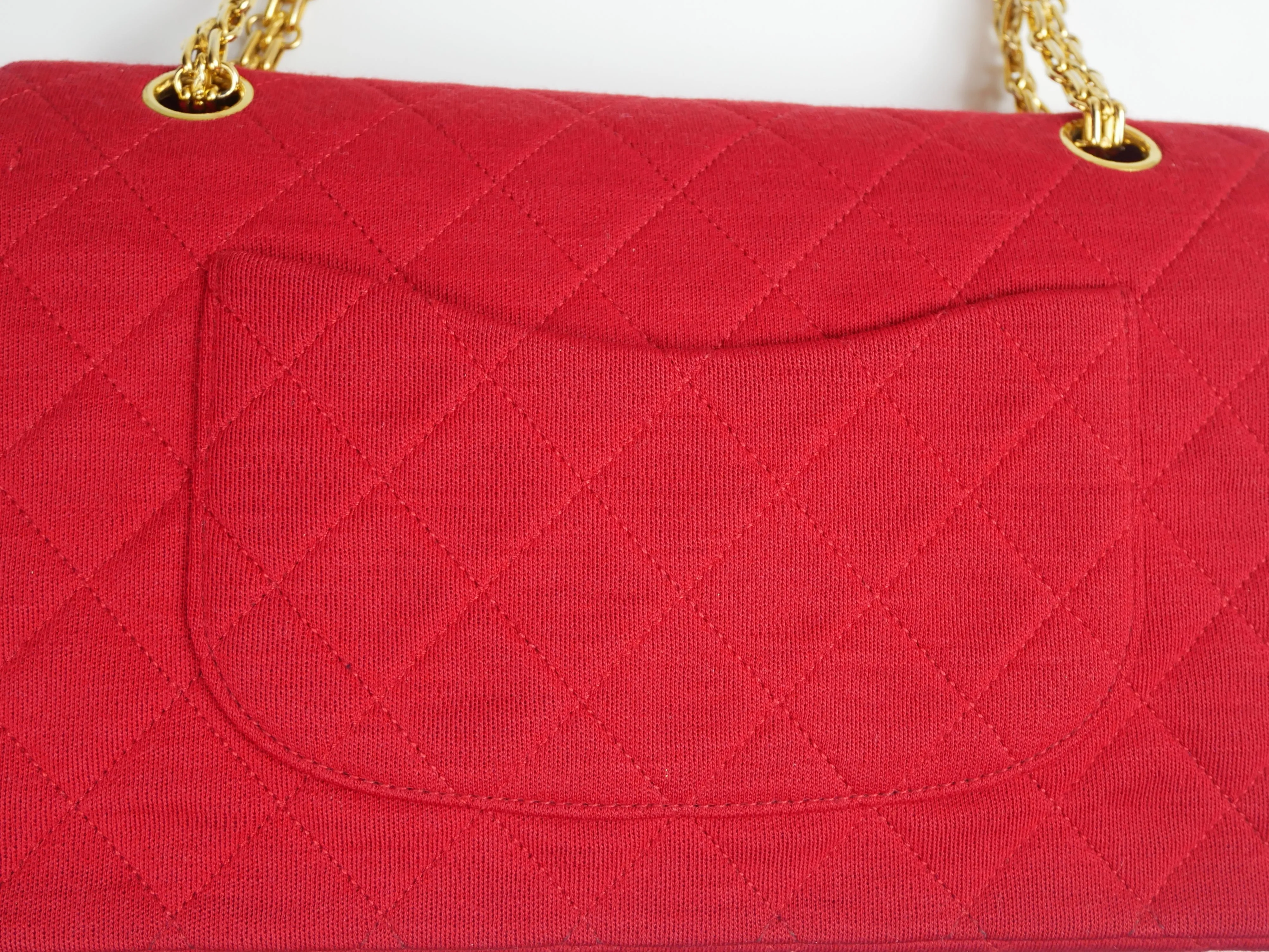 Chanel Timeless bag in red jersey - 2016