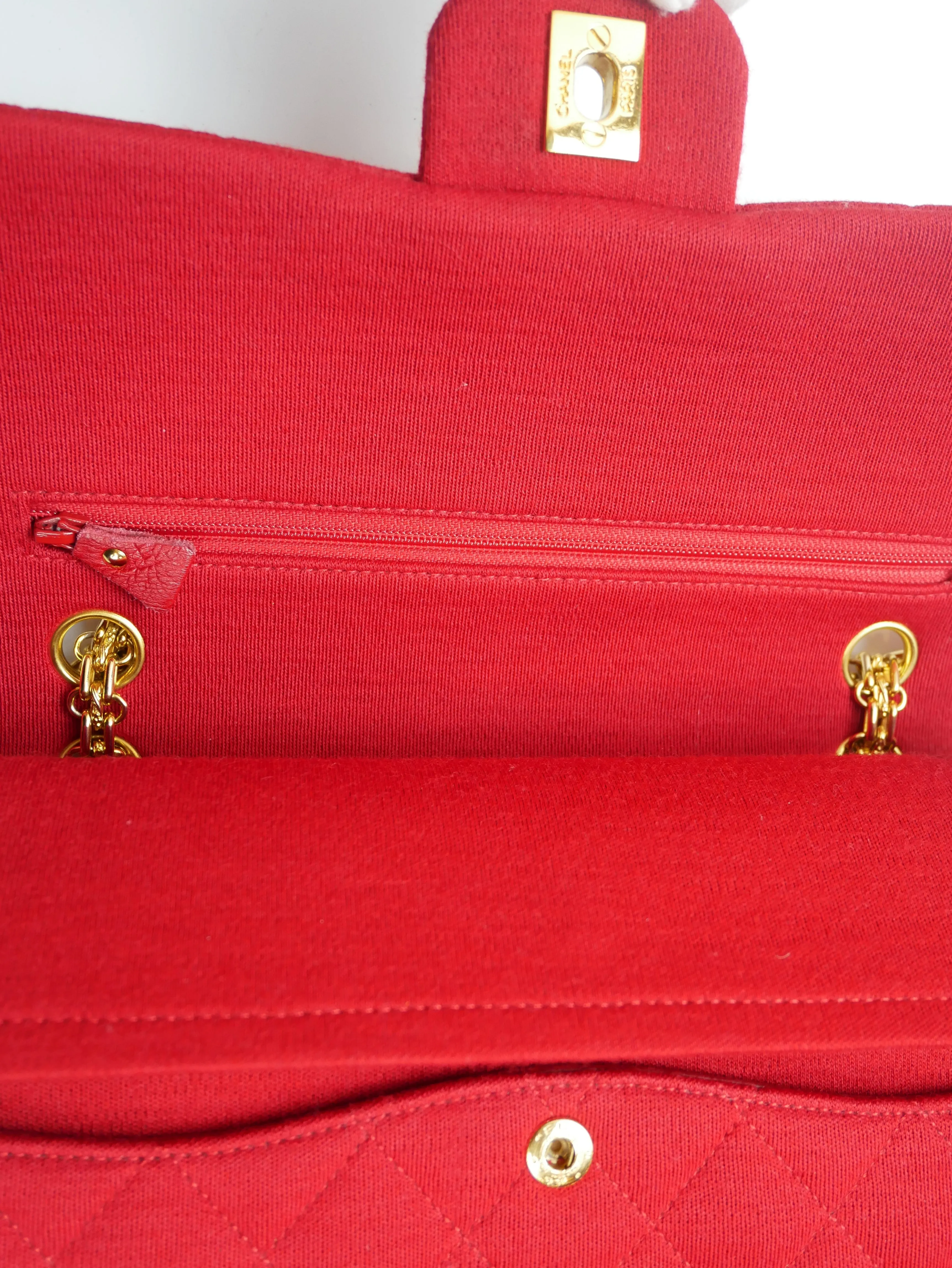 Chanel Timeless bag in red jersey - 2016