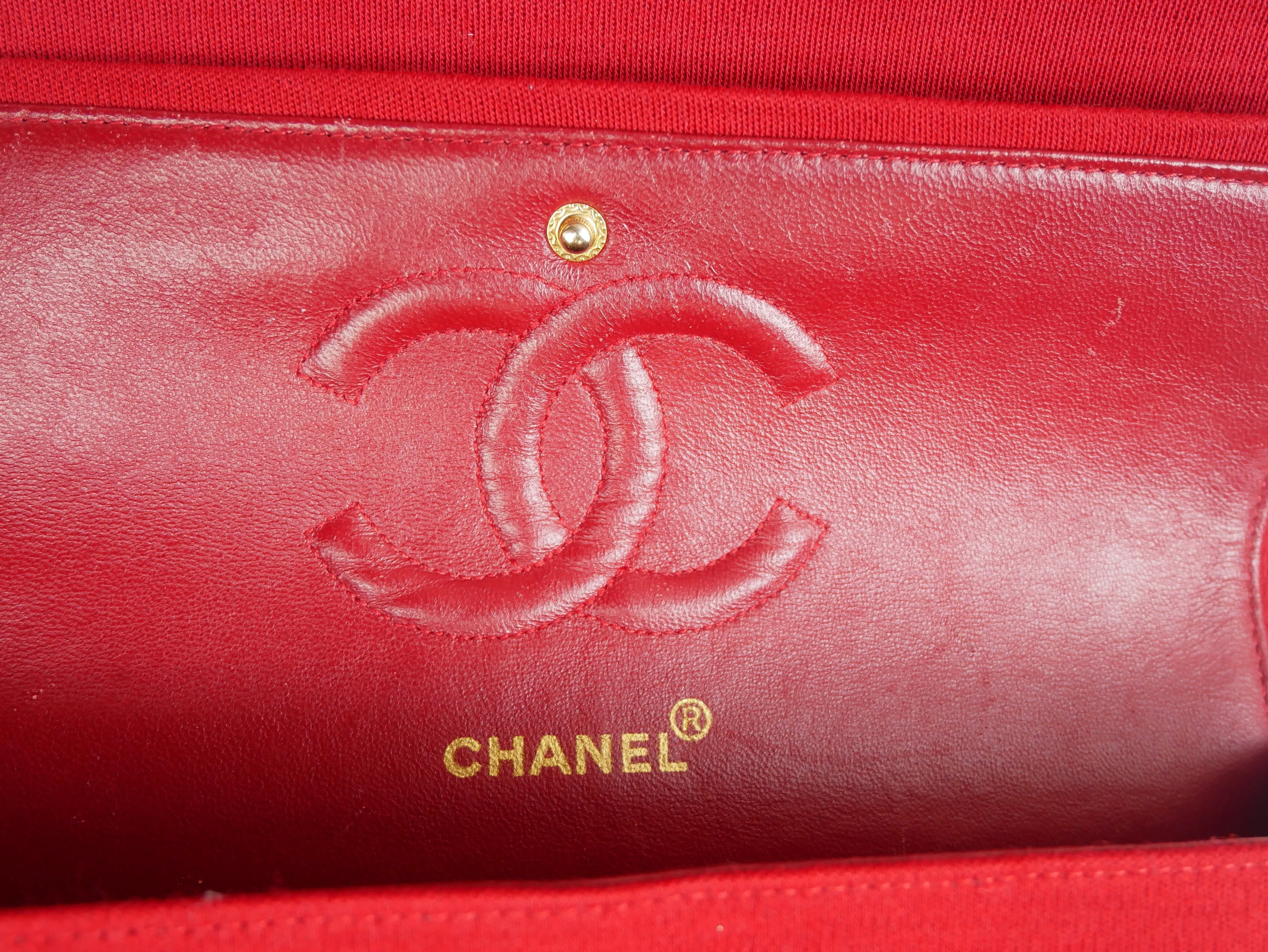 Chanel Timeless bag in red jersey - 2016