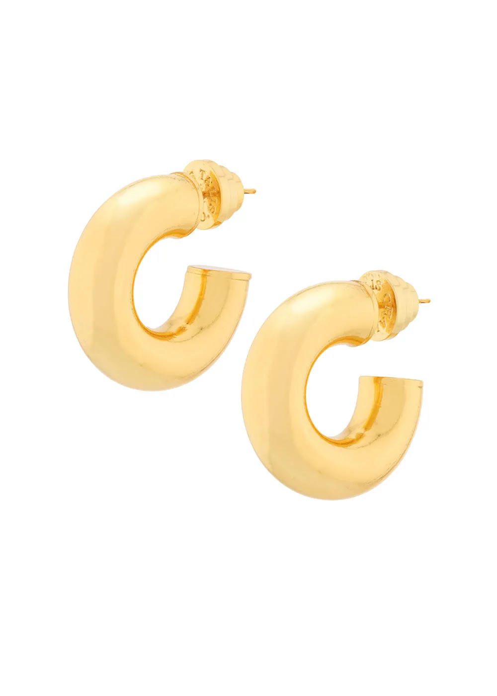 Chubby Donut Hoops - Gold