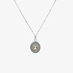 Citrine Medallion Necklace