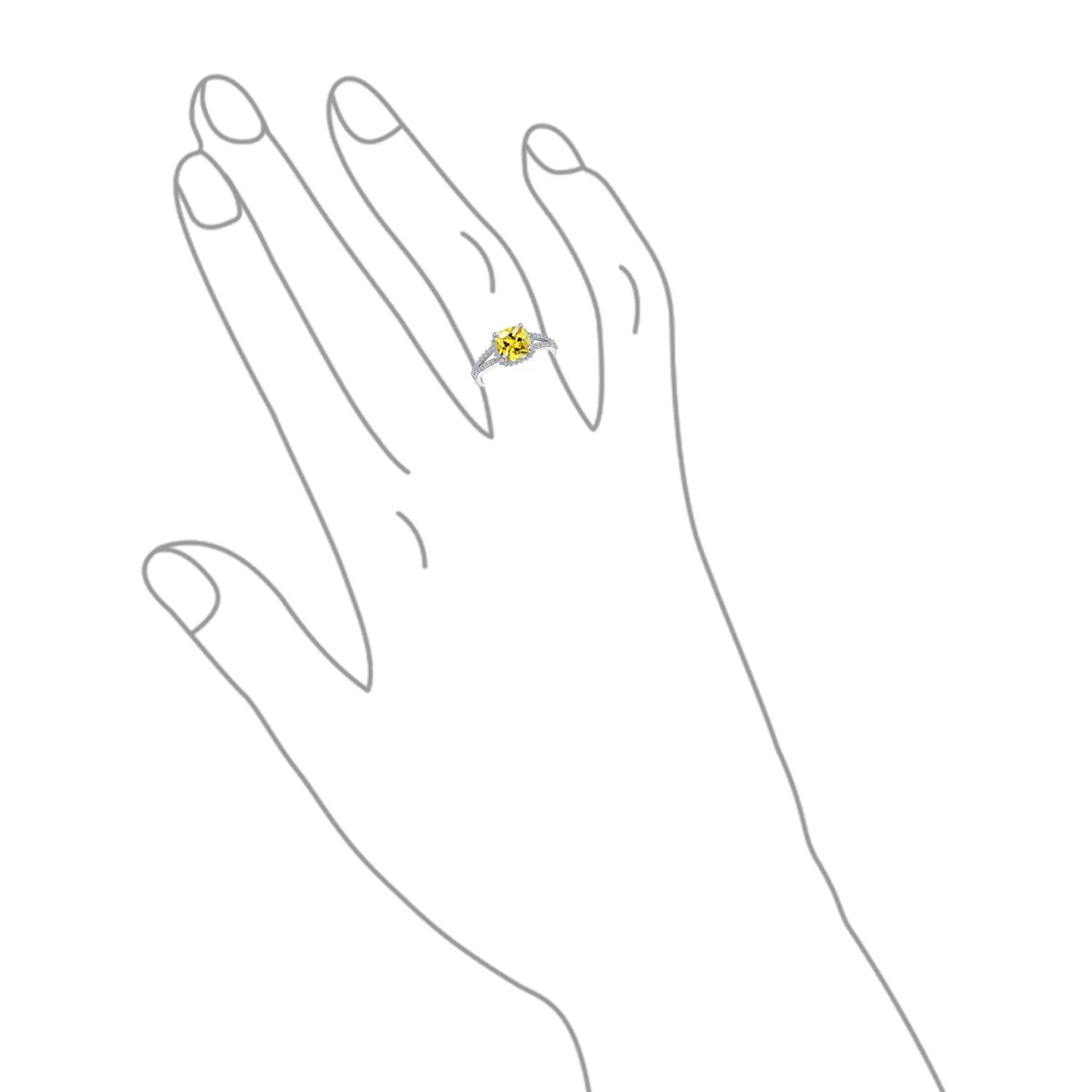 Classic Canary Yellow 3CT CZ Halo Oval Engagement Ring, Rose Gold Plated Silver
