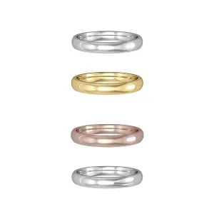 Classic Court Style Wedding Band 3.0mm