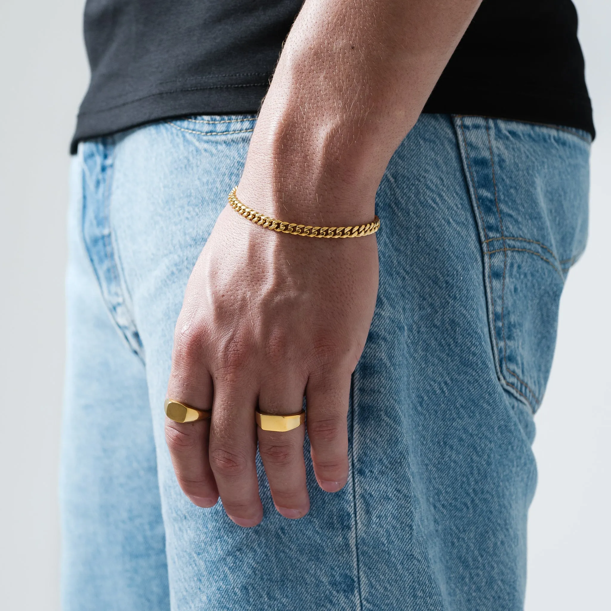 Classic Cuban Link Bracelet 5mm (18K GOLD)