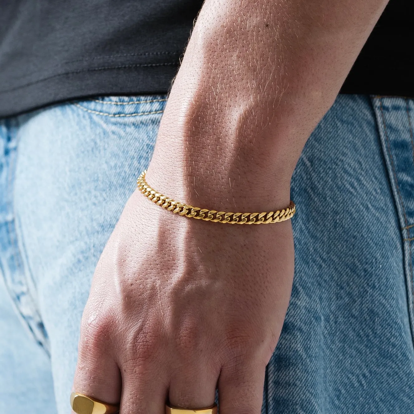 Classic Cuban Link Bracelet 5mm (18K GOLD)