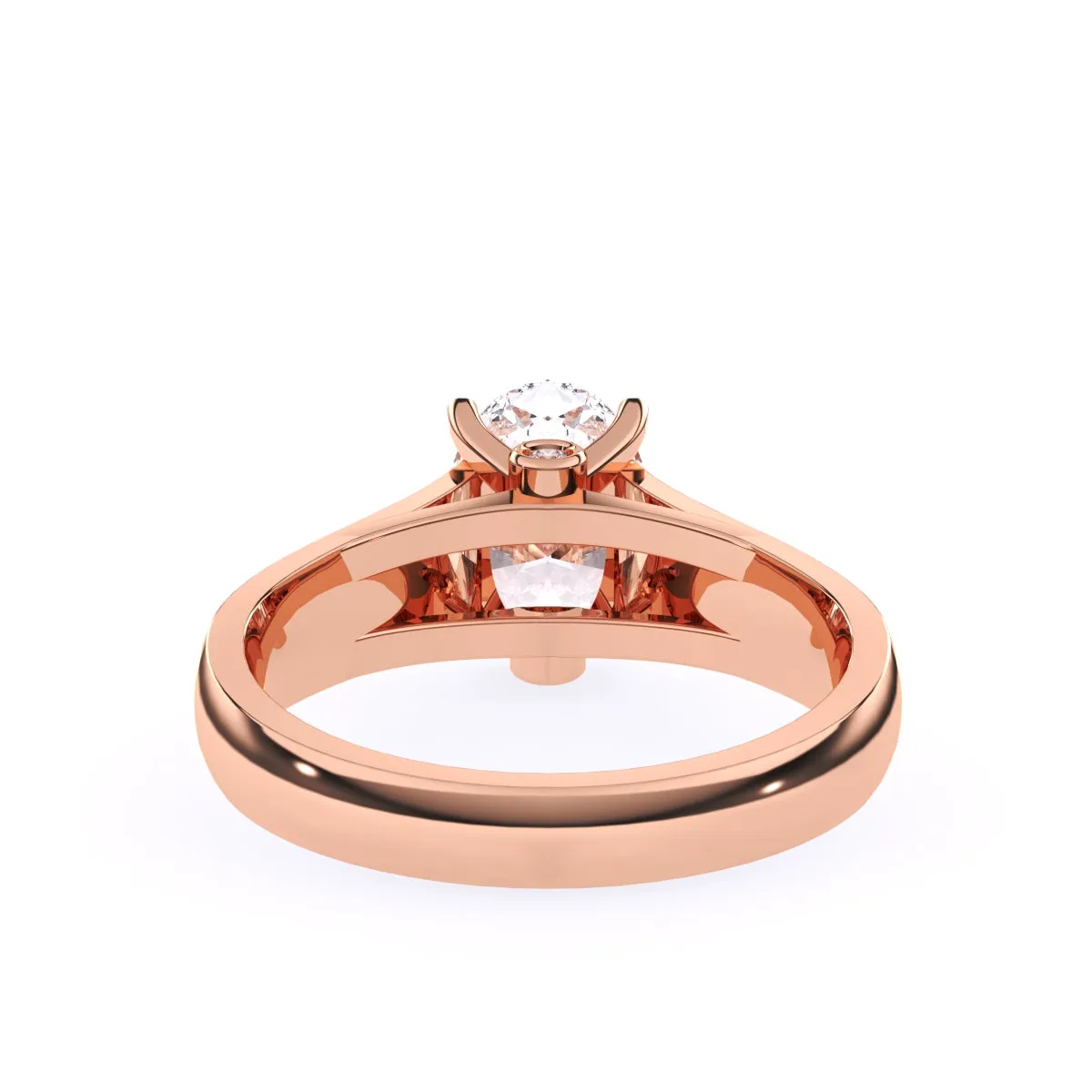 Classic Lab Grown Oval Cut Solitaire Ring