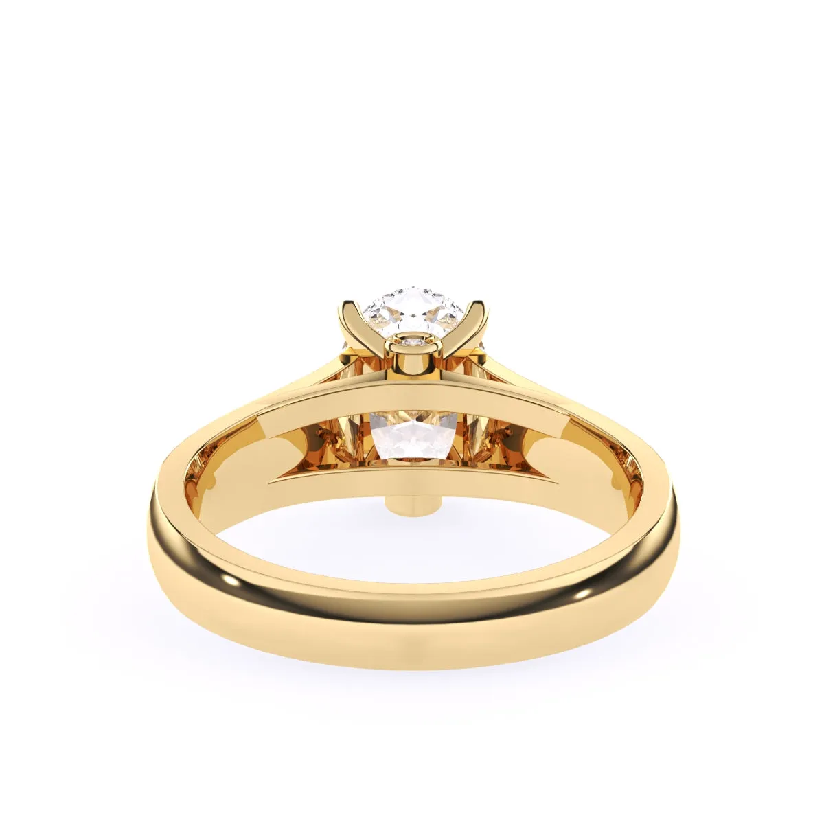 Classic Lab Grown Oval Cut Solitaire Ring