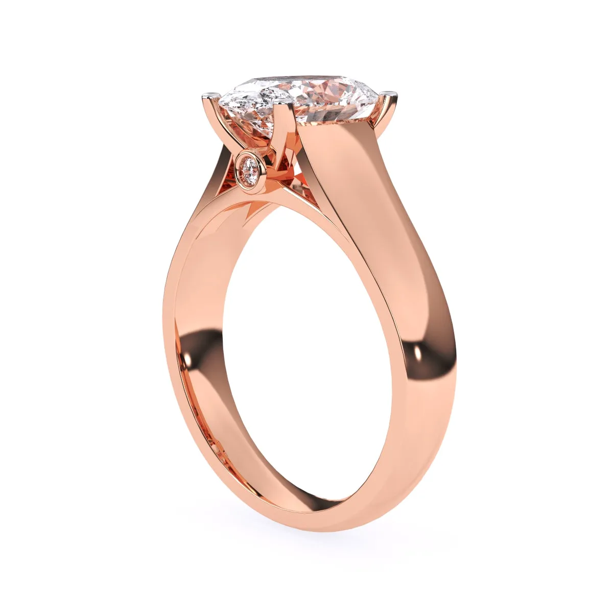 Classic Lab Grown Oval Cut Solitaire Ring