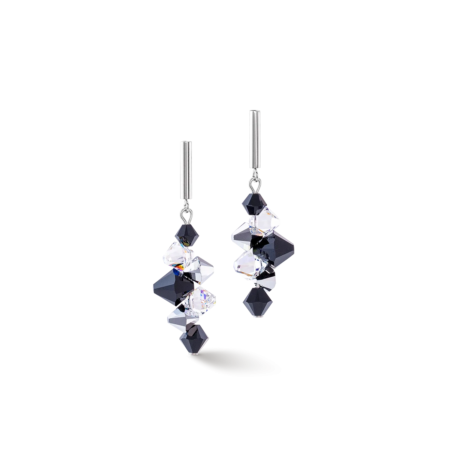 Dancing Crystals Update earrings silver-black