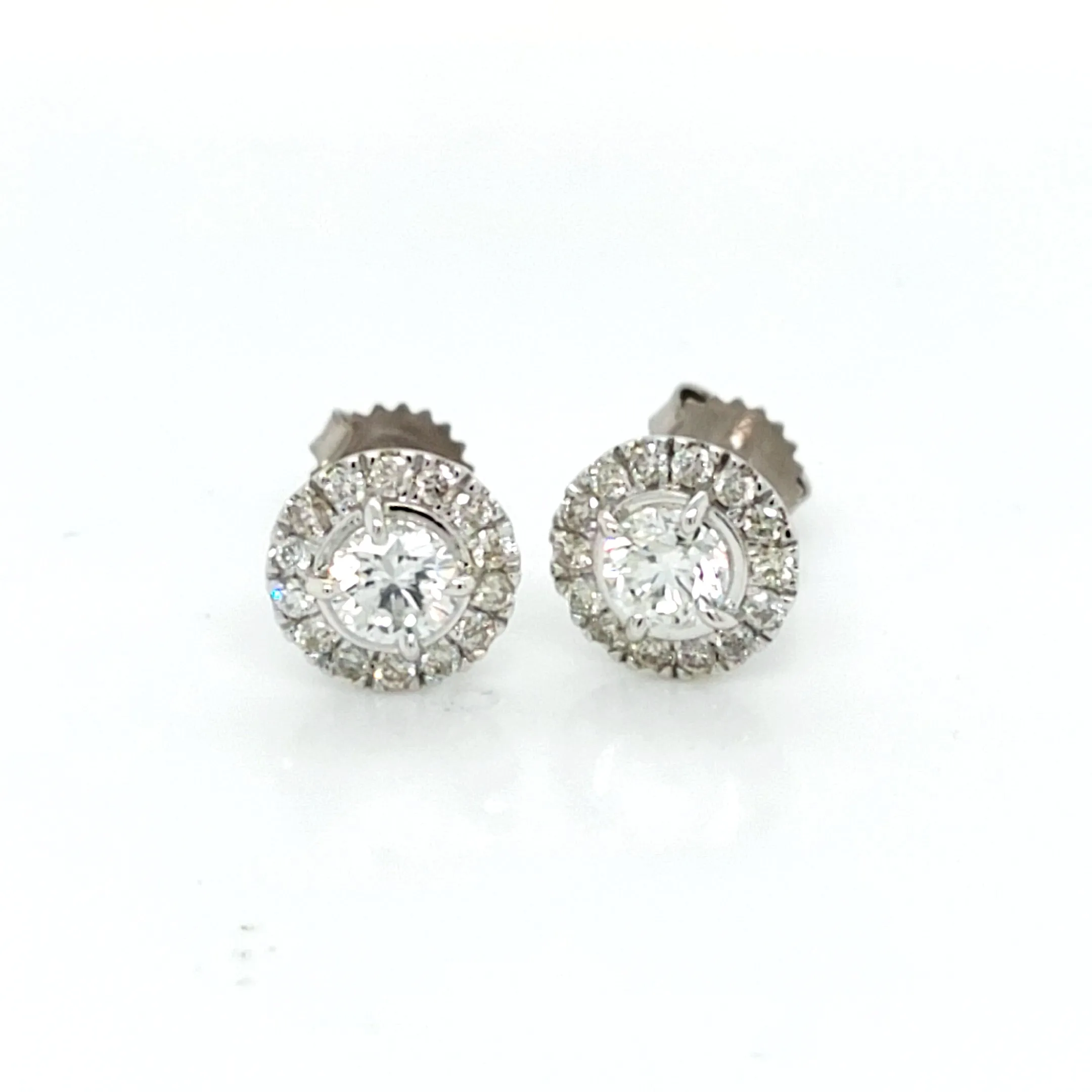 Diamond Halo Earrings