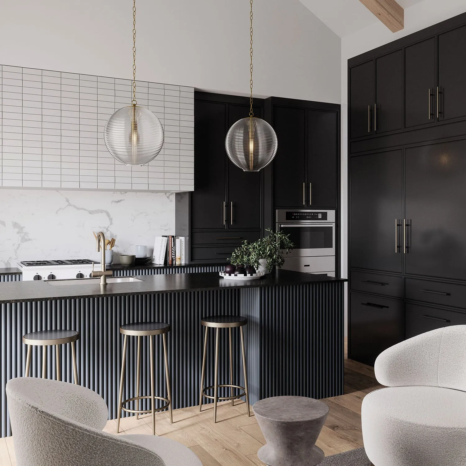 DOLAN 1-LIGHT PENDANT, MATTE BRASS