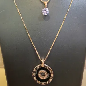 Double chain neck chains with pendants