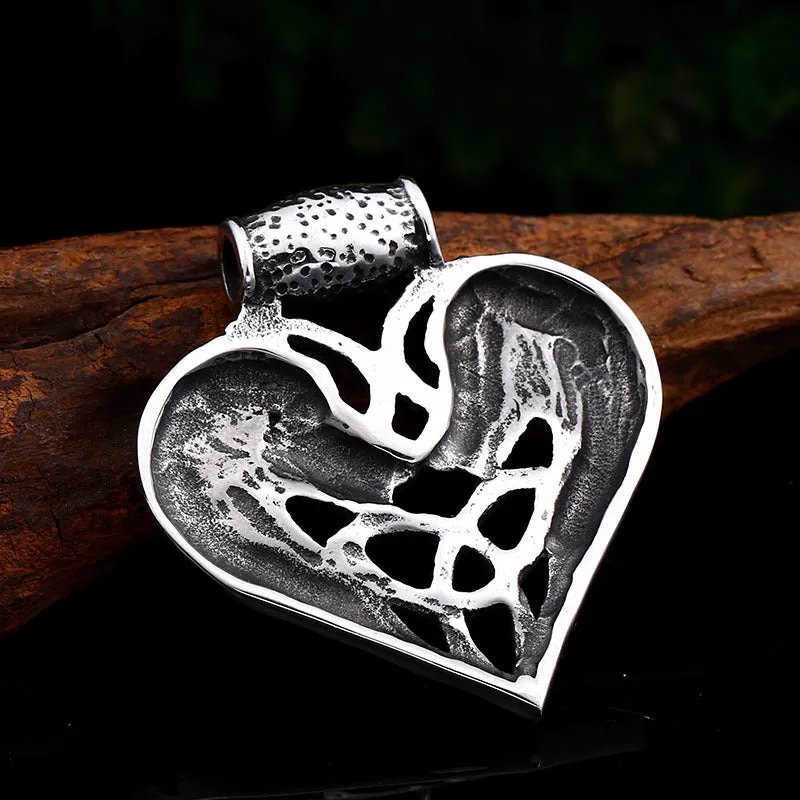 Double Viking Ulfr Heart - Gothic Necklace by The Nevermore