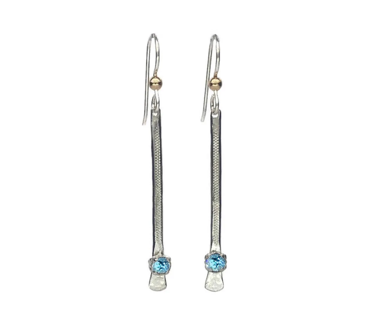 Earth Grace Silver Slide Earrings