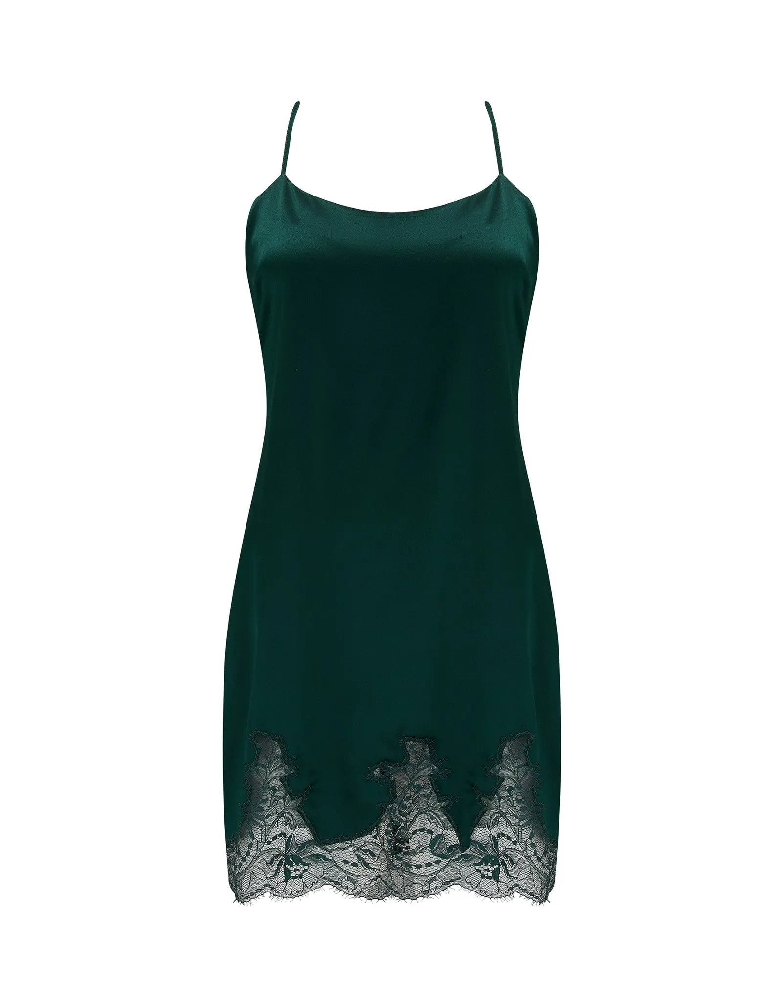 Ela Silk & Lace Babydoll with Open Back