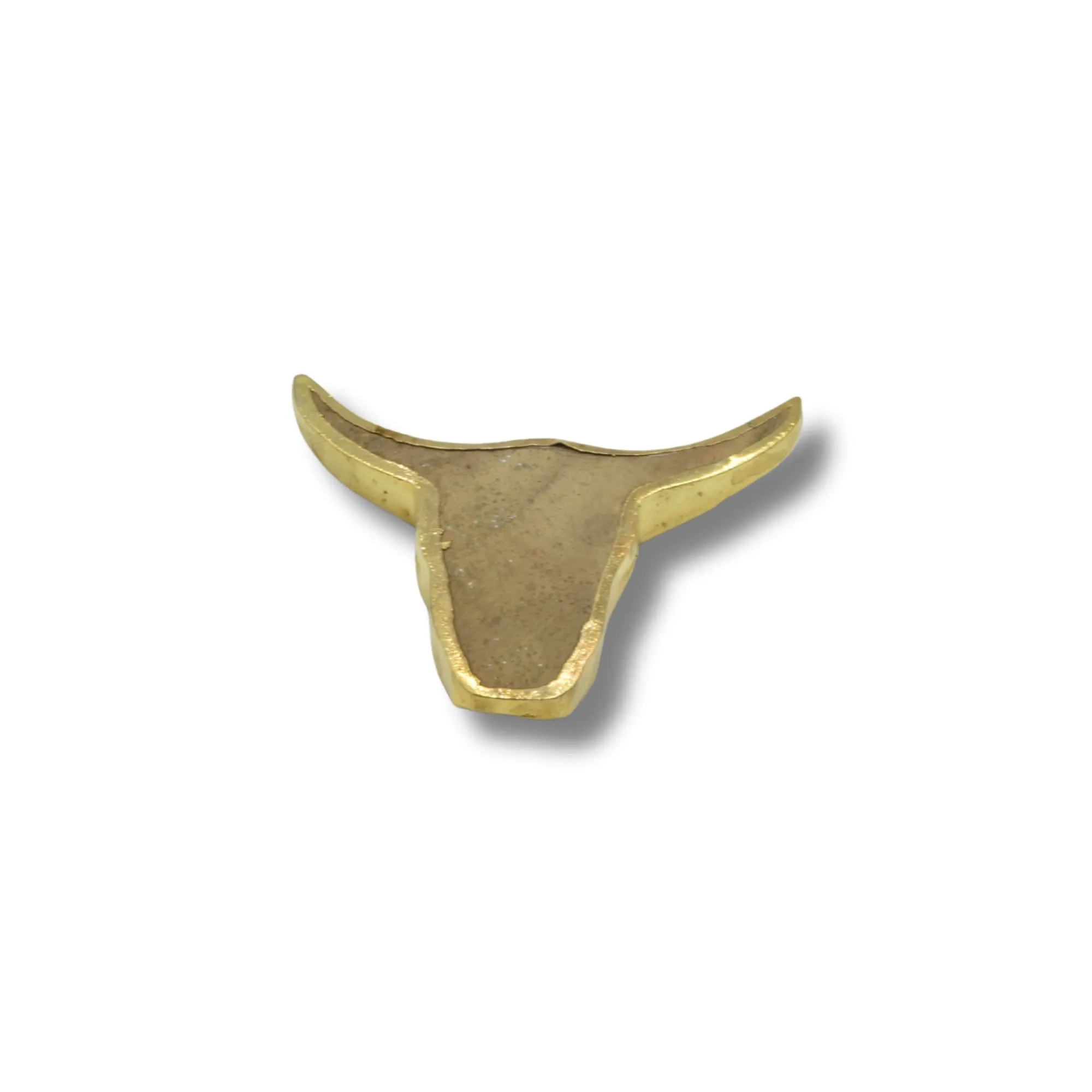 Electroplated Black Brown Wooden and Abalone Bull/Steer Skull Shaped Focal Pendants - Measuring 66mm x 63mm