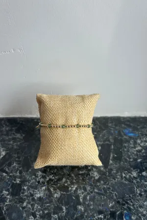 ellie gold filled swarowski crystal bracelet - light emerald