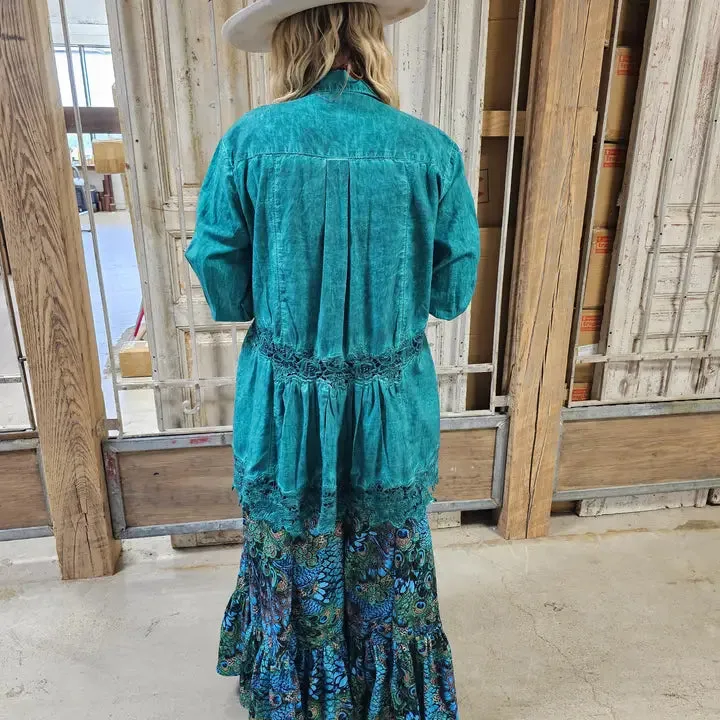 Emerald Vintage Lace Jacket