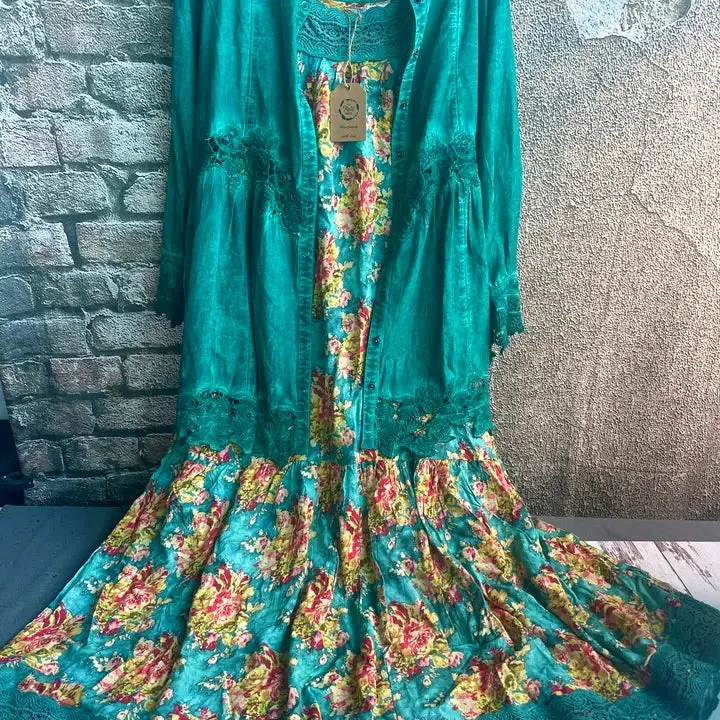 Emerald Vintage Lace Jacket