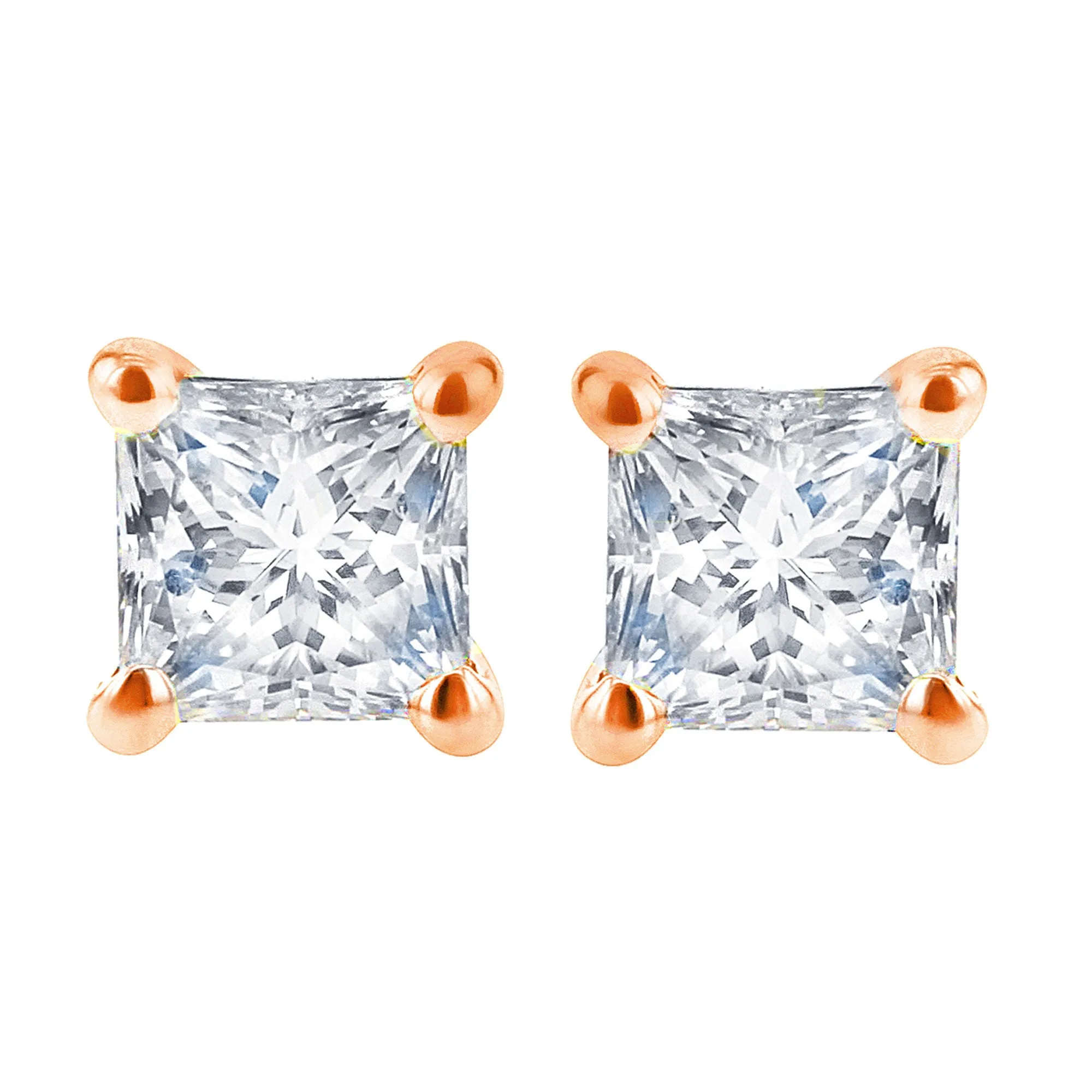 Exclusive Princess Diamond Stud Earrings 1/2ct