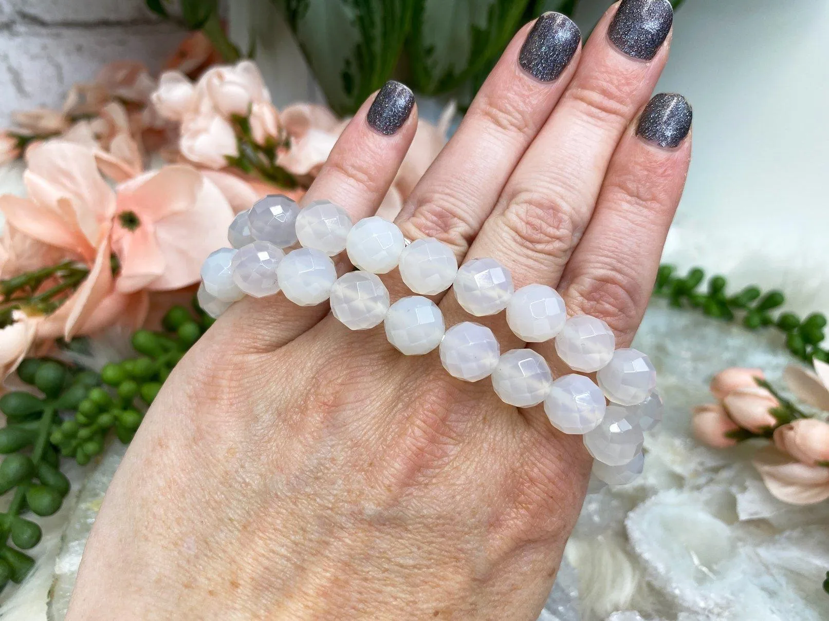 Faceted Chalcedony Bracelet