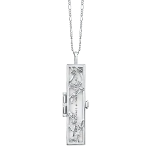 Flowered Vines Fortune Locket - Silver