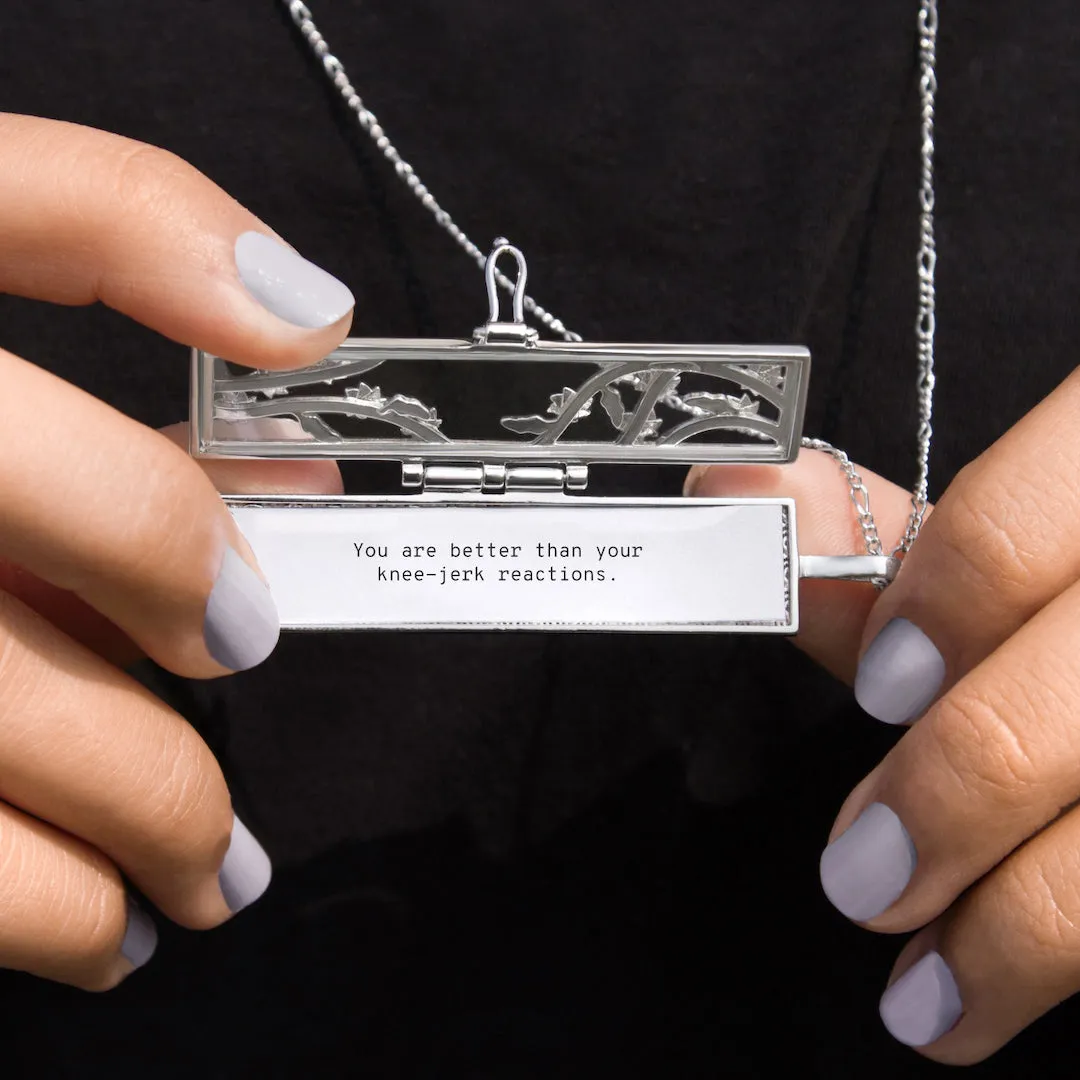 Flowered Vines Fortune Locket - Silver