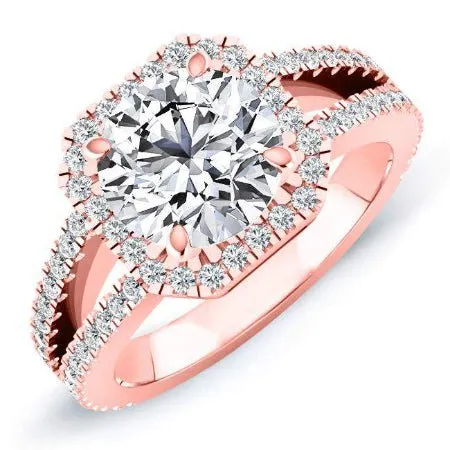 Freesia - Round Moissanite Engagement Ring