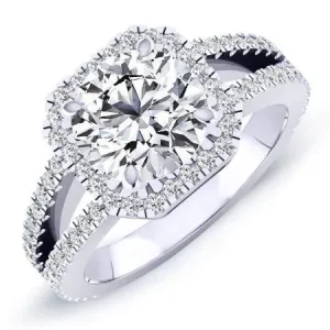Freesia - Round Moissanite Engagement Ring