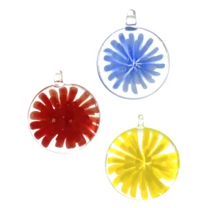 GLASS FLOWER PENDANT