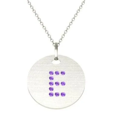 Gold Birthstone Initial Pendant Necklace