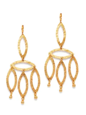 Gold Eyelet-Chandelier Earrings