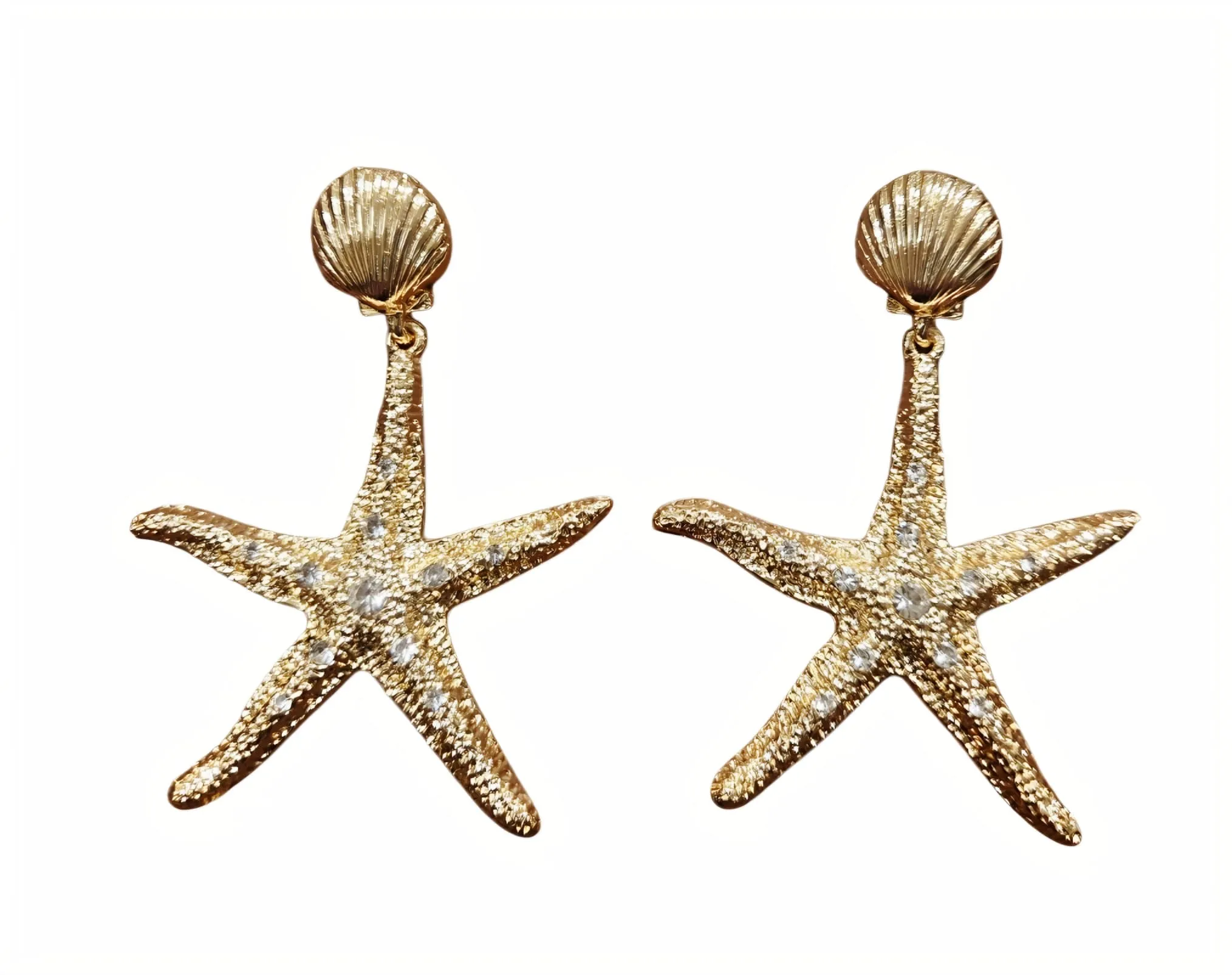 Gold Ocean Glam Luxe Earrings