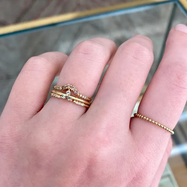 Green Sapphire Triad Ring