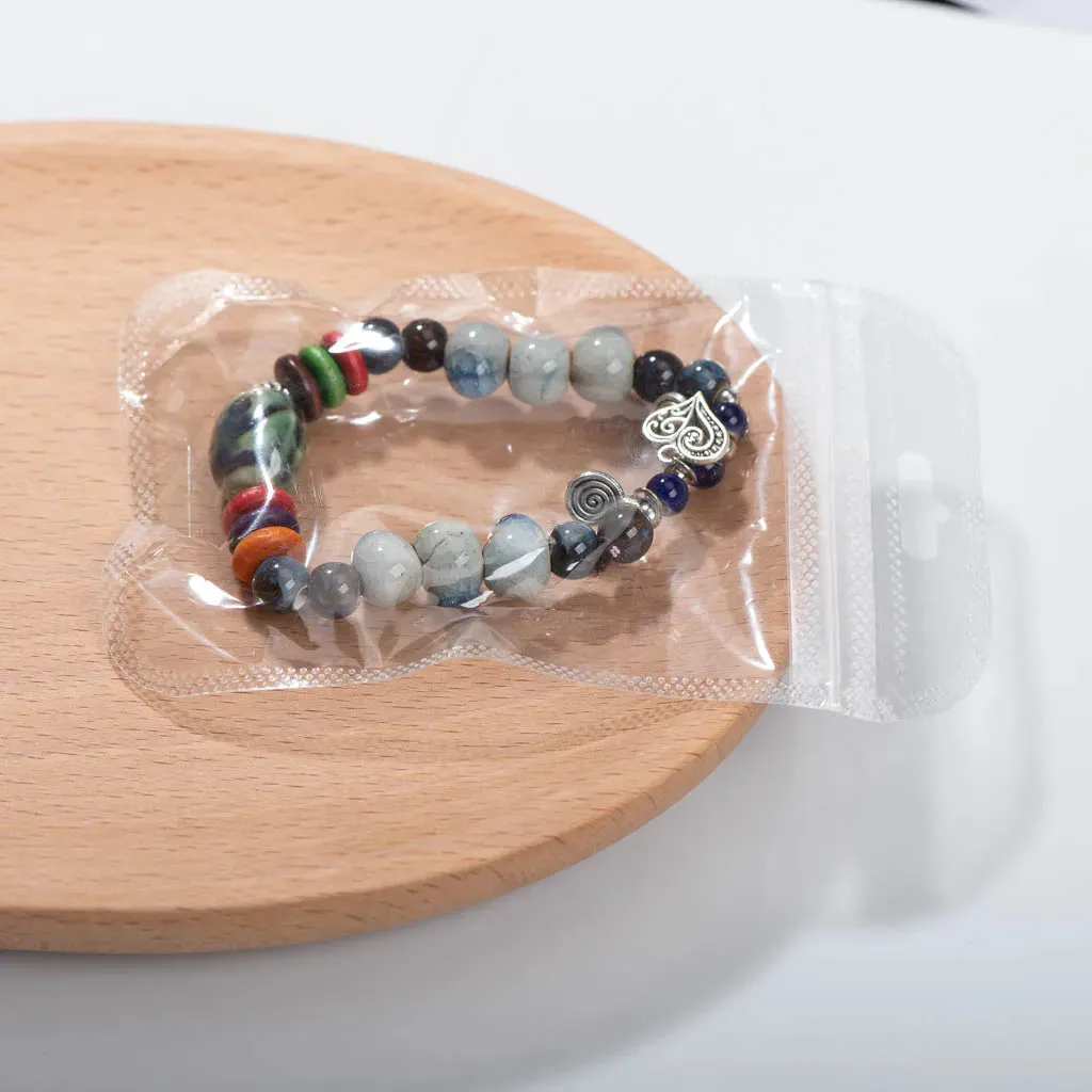 Handmade Ceramic Cracked Ice Vintage Single-Layer Bracelet