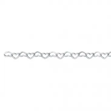 Heart Link Chain Sterling Silver | Permanent Jewelry