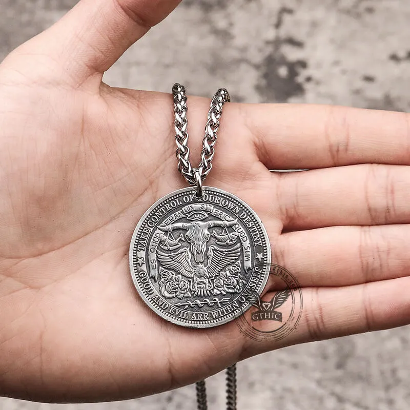 Indian Chief Hobo Nickel Skull Pendant