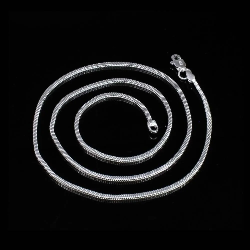 Indian Pure 925 Sterling Silver Link Design Neck Chain