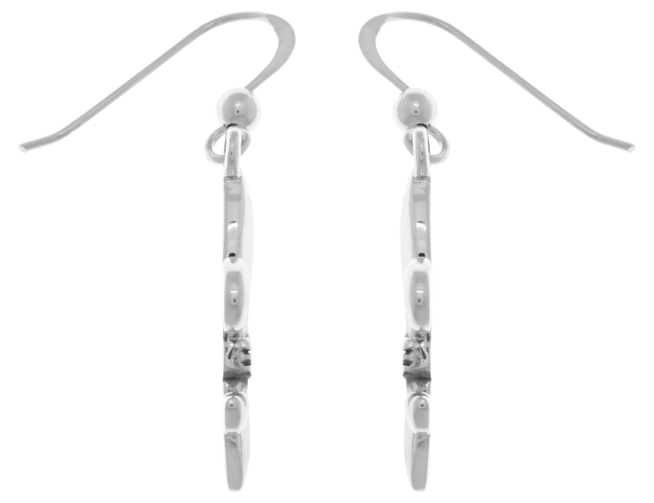 Jewelry Trends Sterling Silver Fleur De Lis Dangle Earrings