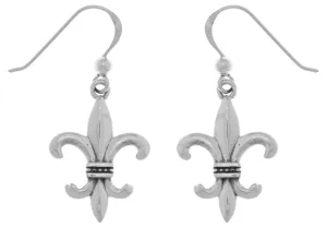 Jewelry Trends Sterling Silver Fleur De Lis Dangle Earrings