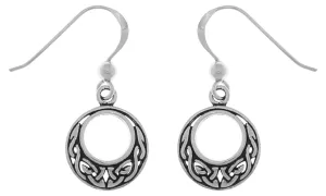 Jewelry Trends Sterling Silver Small Celtic Knot Round Dangle Earrings
