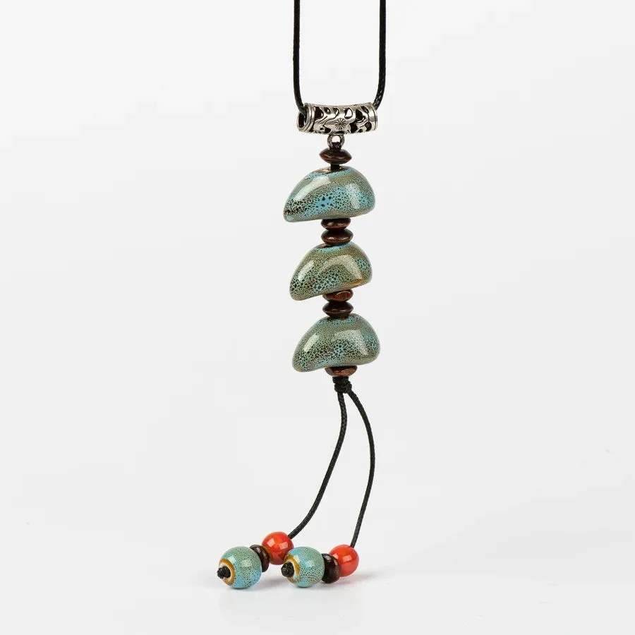Jingdezhen Unique Shape Ceramic Beads Necklace